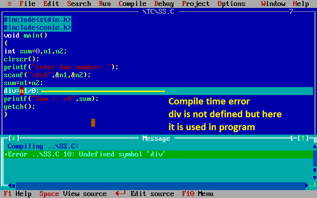 Errors In C Welcome Programmer