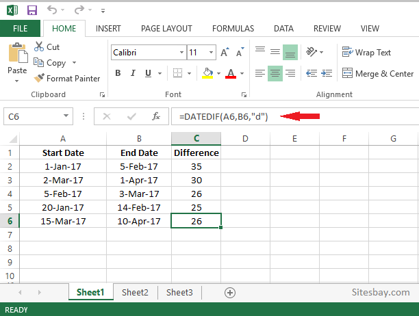 subtract two dates calculator