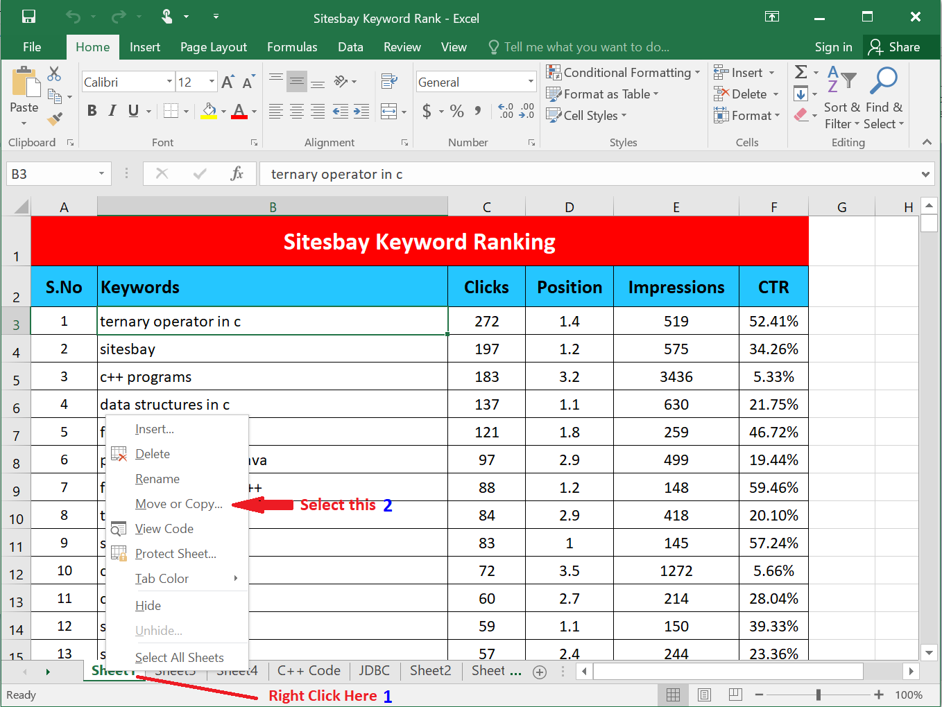 How to Copy and Paste Excel Sheet in Excel