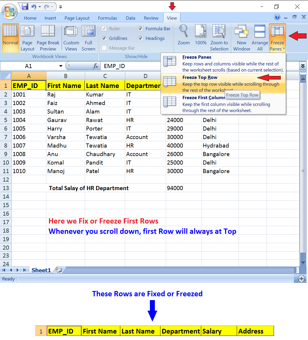 How To Freeze A Row In Openoffice Excel Snorecycle 5685