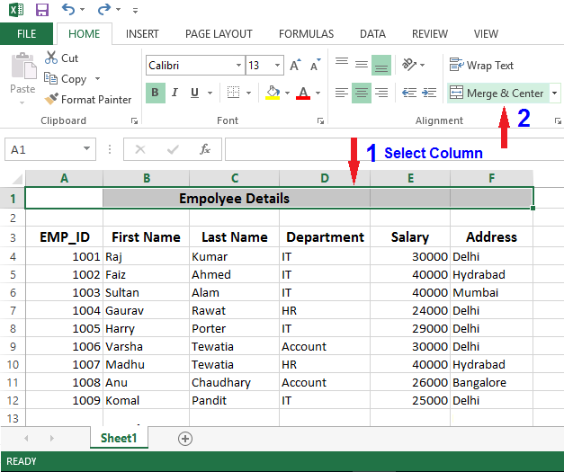 How To Merge Cells In Excel Table 6843