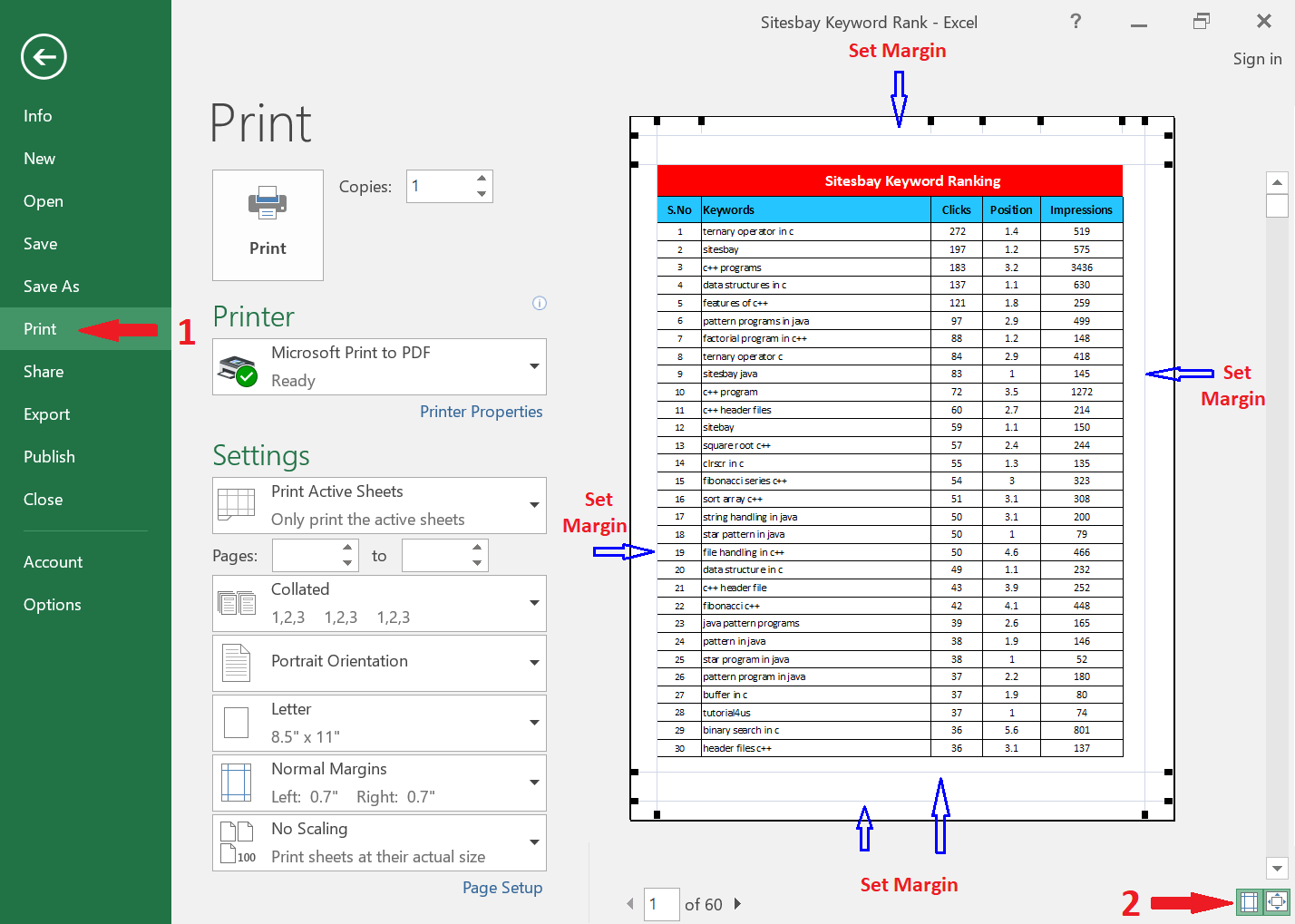 Display Worksheet In Print Preview In Excel