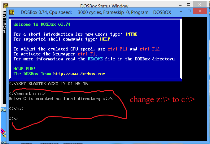 dosbox change window size