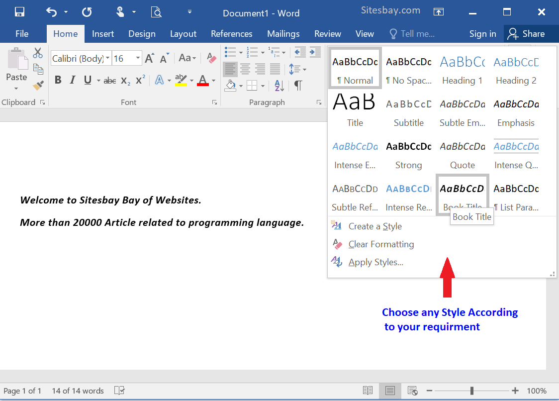 How to Apply Style on Text in Word Word Tutorial