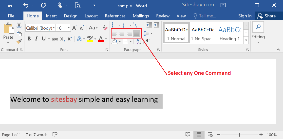 How To Change Alignment In Ms Word - Free Word Template