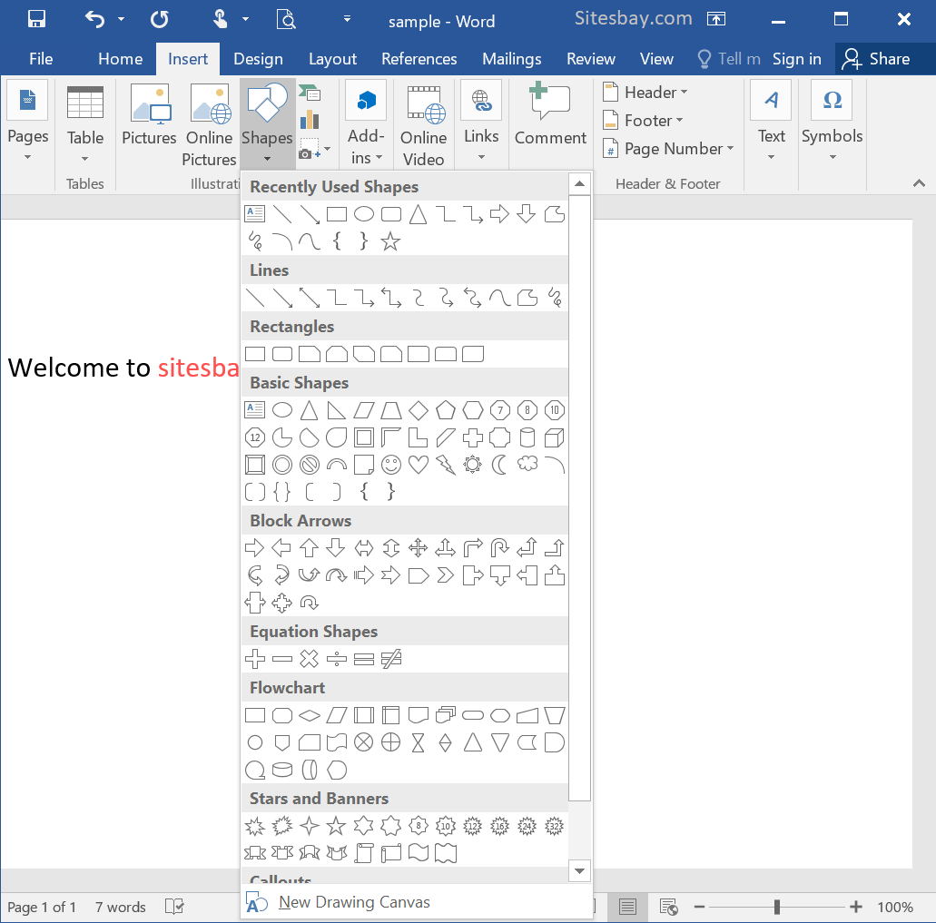 How To Insert A Box In Word