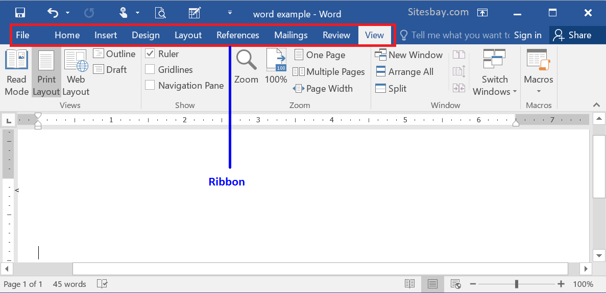 microsoft word ribbon disappeared