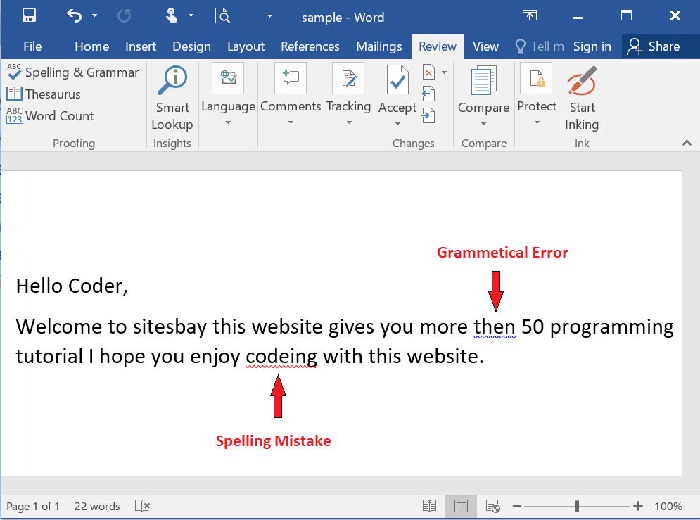 How To Spelling Check In Word Ms Word Tutorial