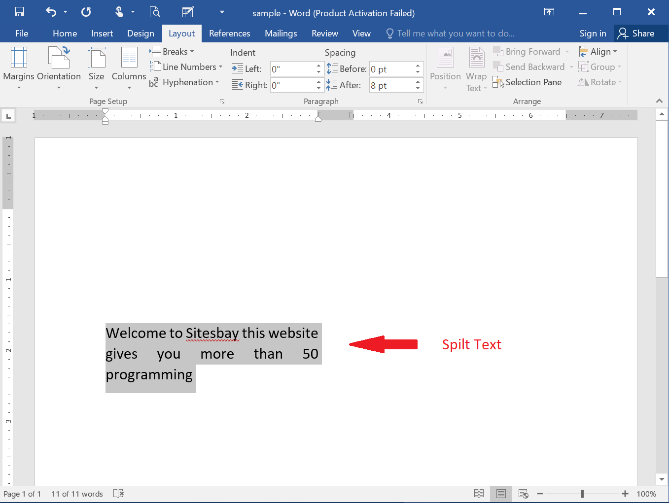 how do you justify text in word